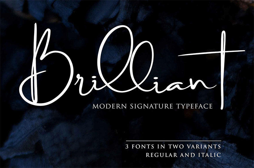 Brilliant Signature Type Fonts