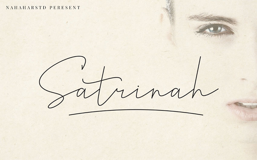 FREE  Satrinah Cursive Signature Font