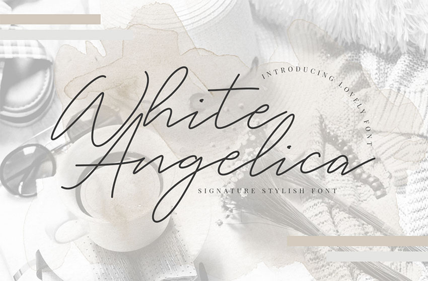 White Angelica - Signature Type Fonts