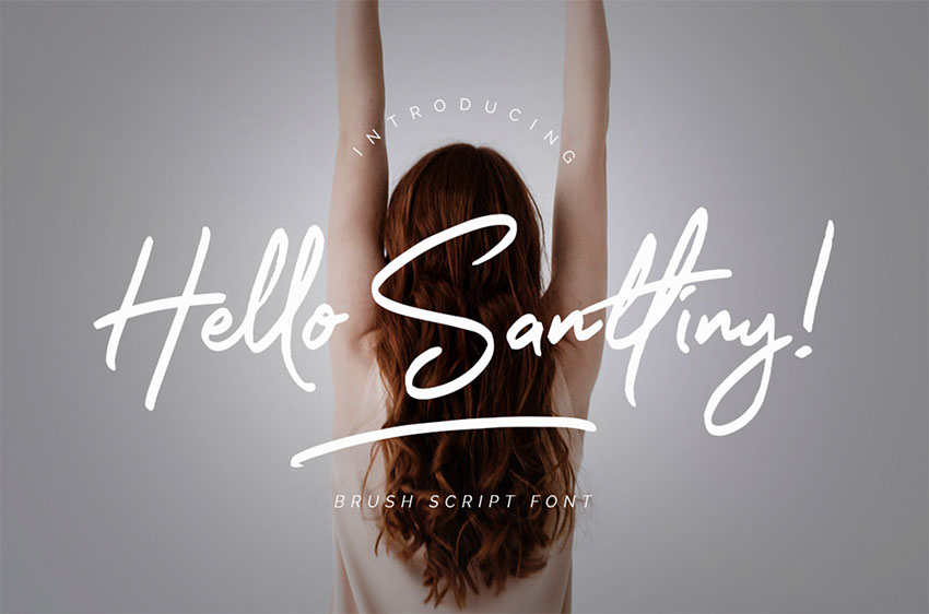 Hello Santtiny - Free Signature Font