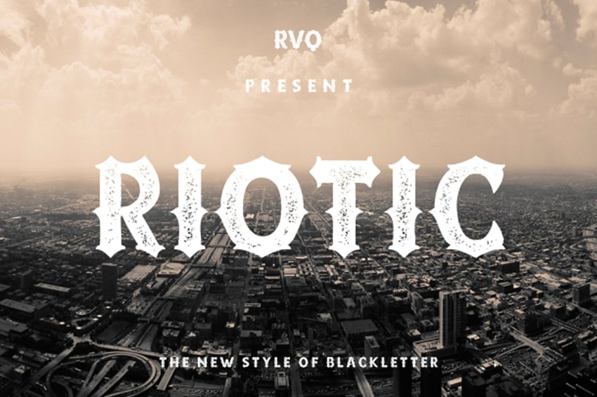 riotic modern blackletter