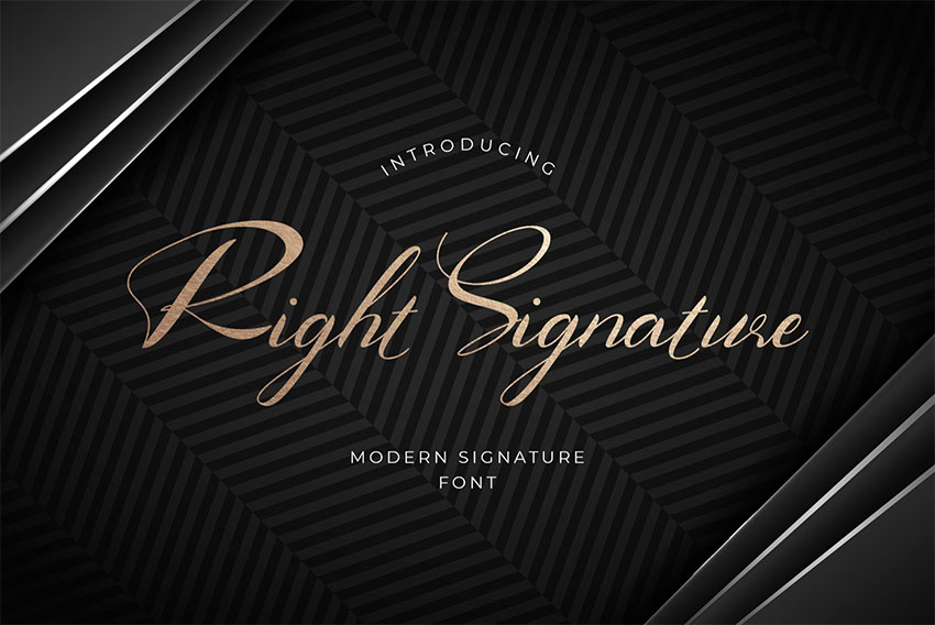 Right Signature Font