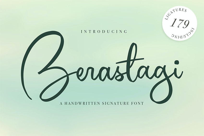 Berastagi  Signature Style Font