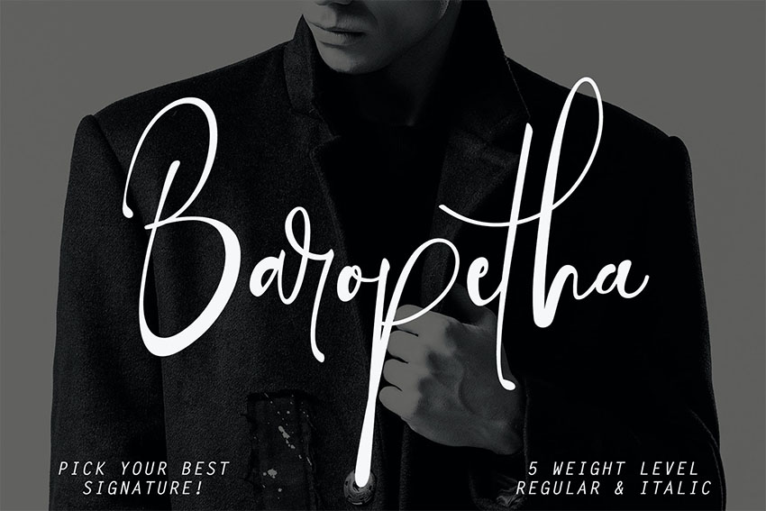 Baropetha Elegant Signature Font