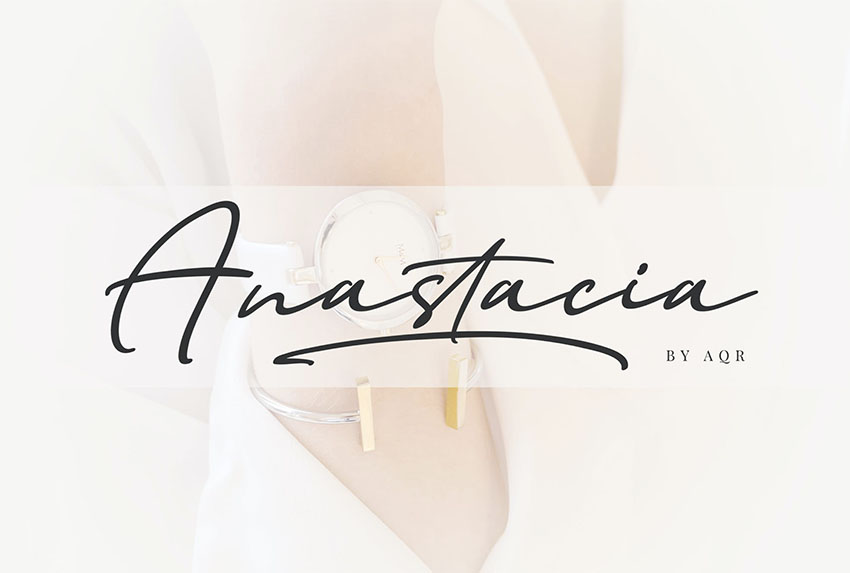 Anastacia Signature Like Font