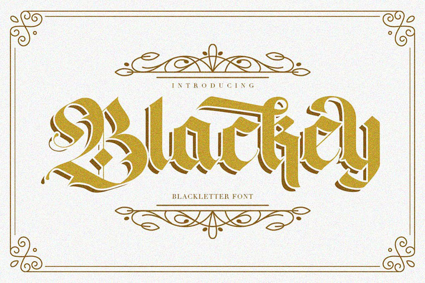 Blackey Decorative Gothic Font