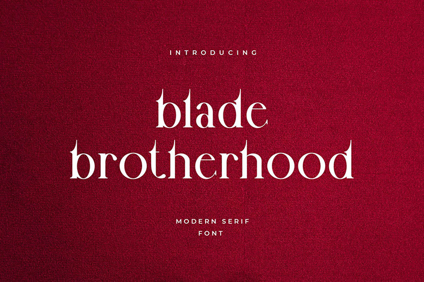 Blade Brotherhood Gothic Typography