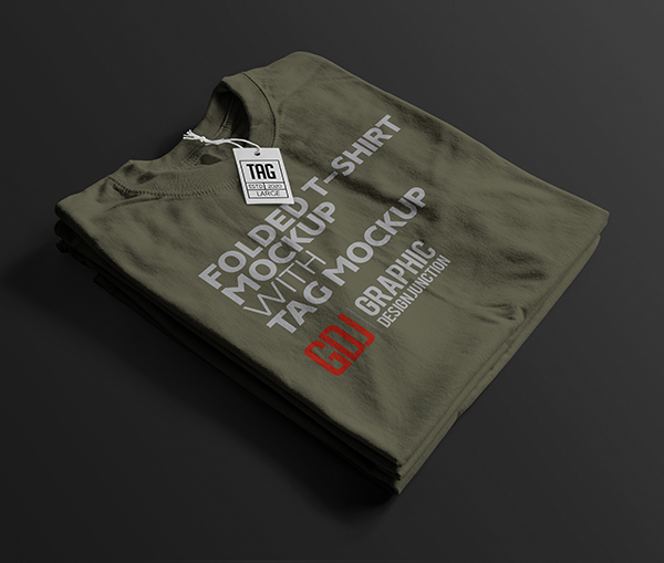 Download Free Folded T-Shirt Mockup PSD - iDevie