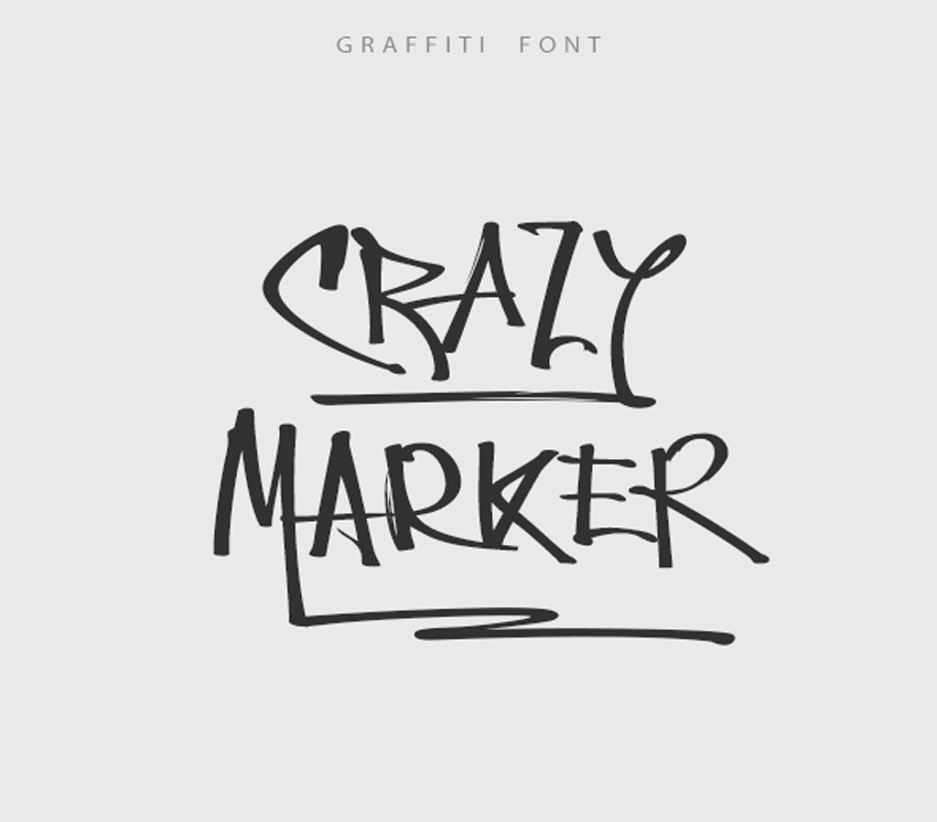 Crazy Marker Graffiti Font 