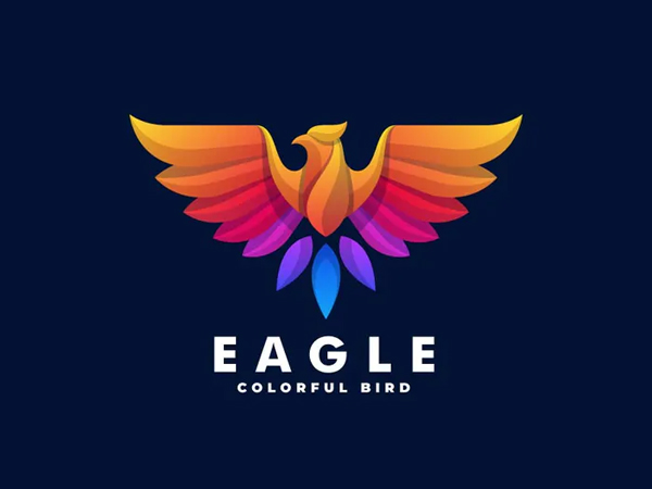 Eagle Gradient Colorful Logo Design
