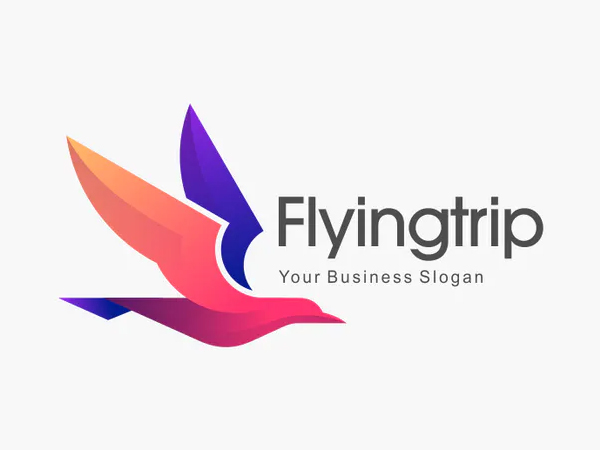 Bird Flying Gradient Colorful Logo Template