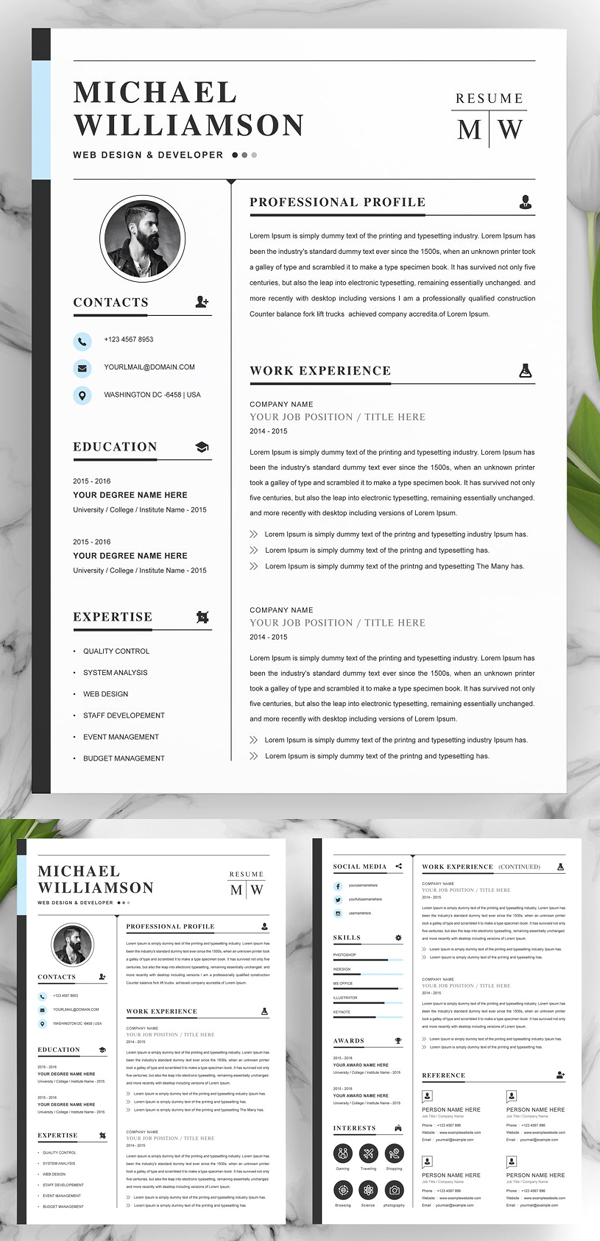 Professional Pages Resume Template
