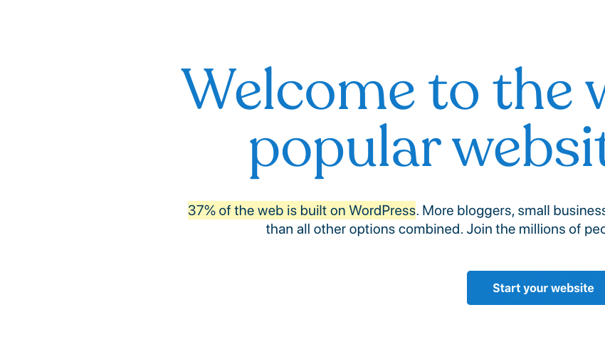 37 of the web is built on WordPress