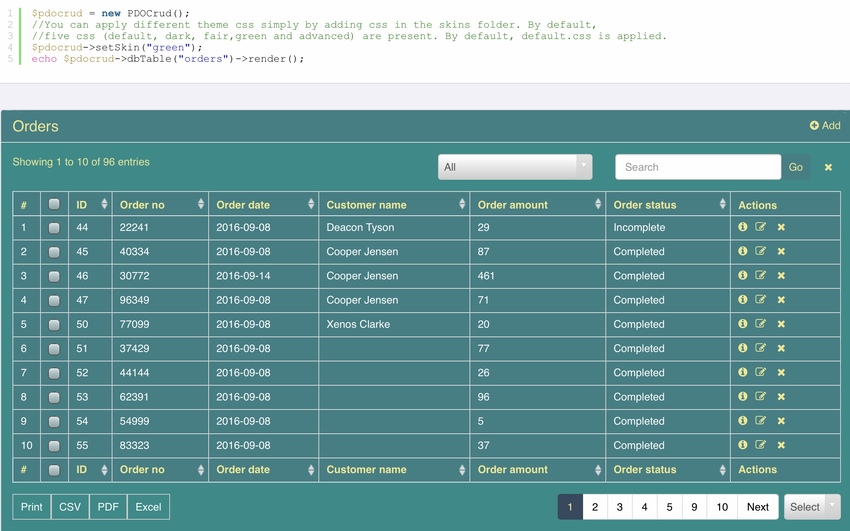 PDO CRUD - Advanced PHP CRUD Application Form Builder  Database Management