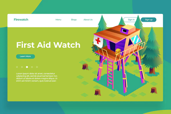 First Aid Watch - Banner & Landing Page
