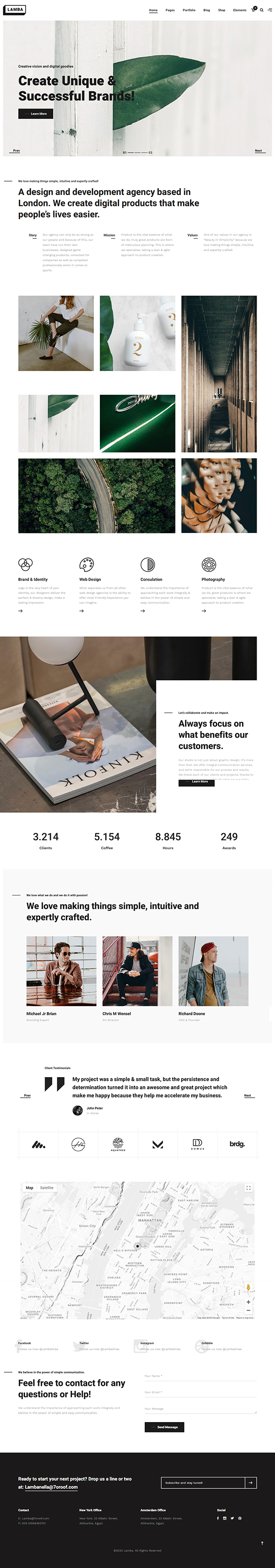 Lamba - Creative Portfolio & Agency WordPress Theme