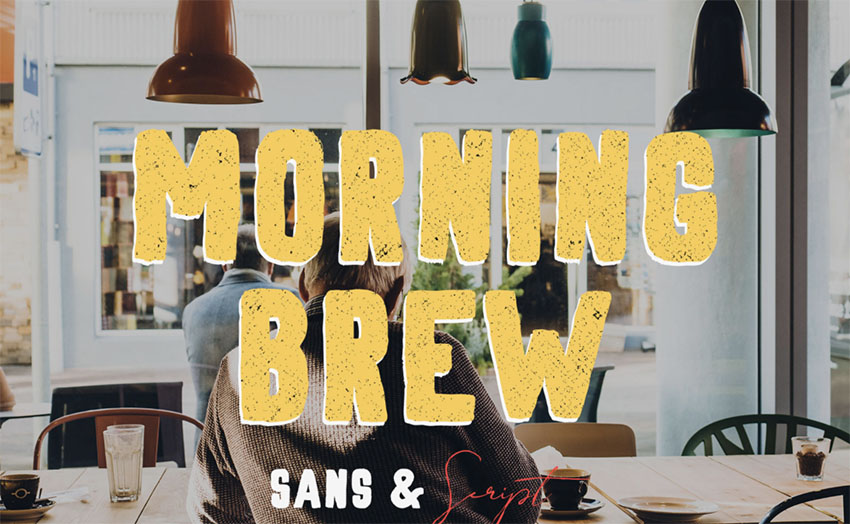 MORNING BREW - FREE HAND PAINTED FONT