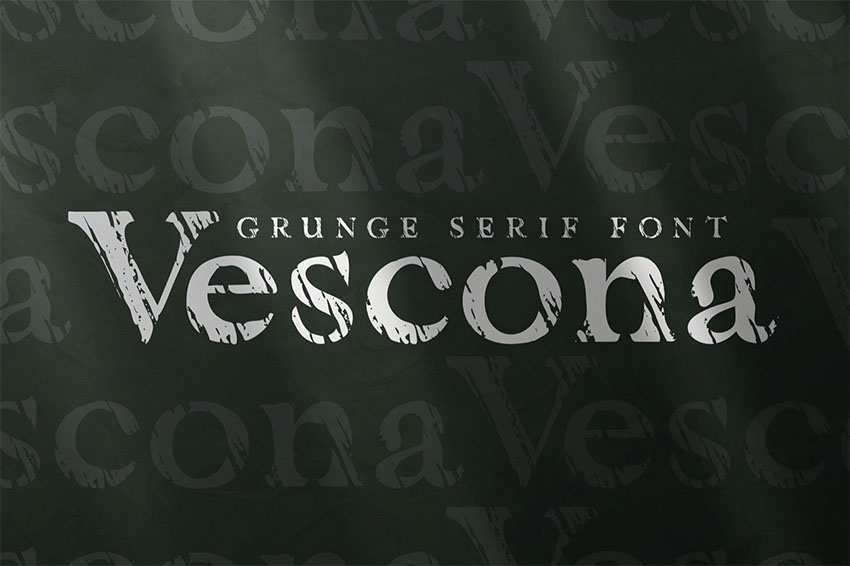 Vescona - Grunge Serif Font