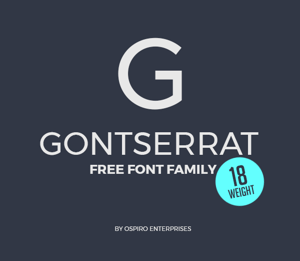 Gontserrat Free Font
