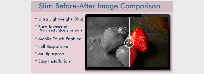 Slim Before-After Image Comparison Slider