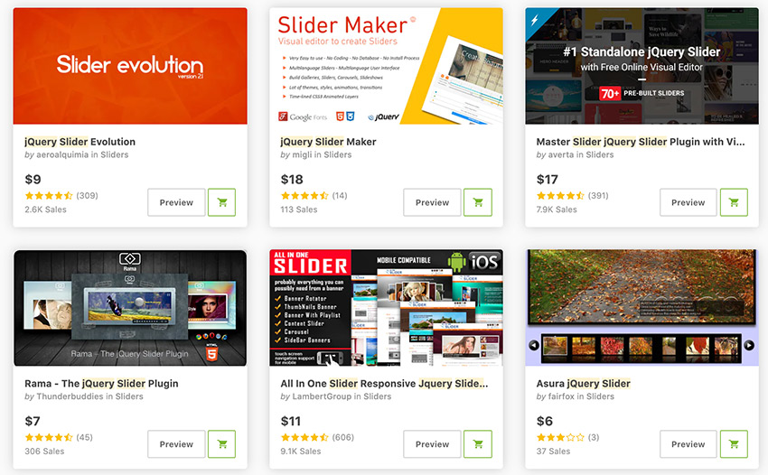  Best-Selling jQuery Image Sliders Available On CodeCanyon