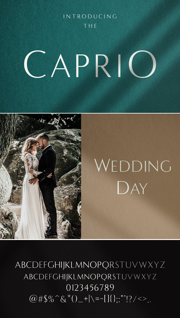 Caprio - Elegant Wedding Typeface
