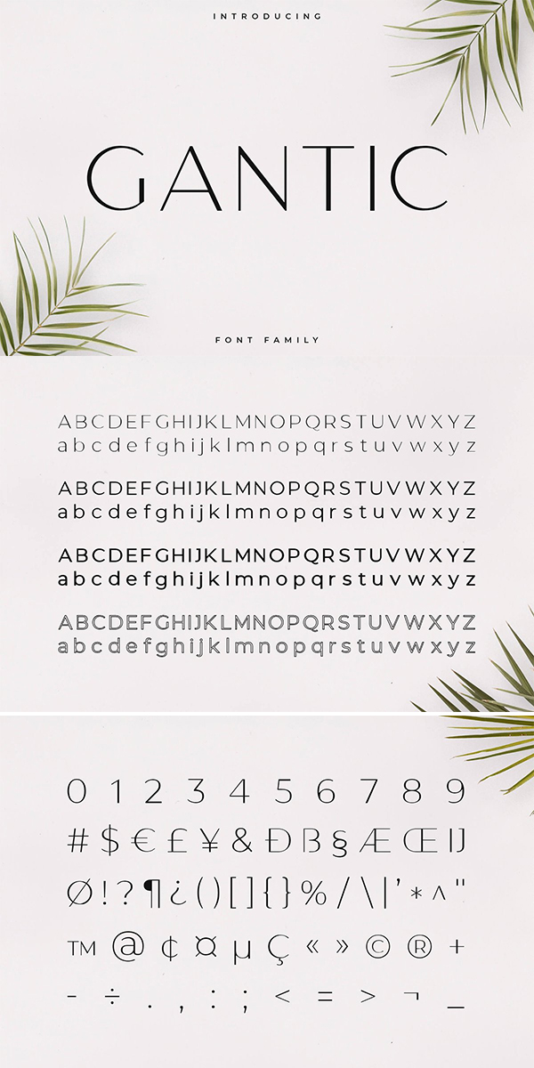 Gantic Font Family - Sans Serif