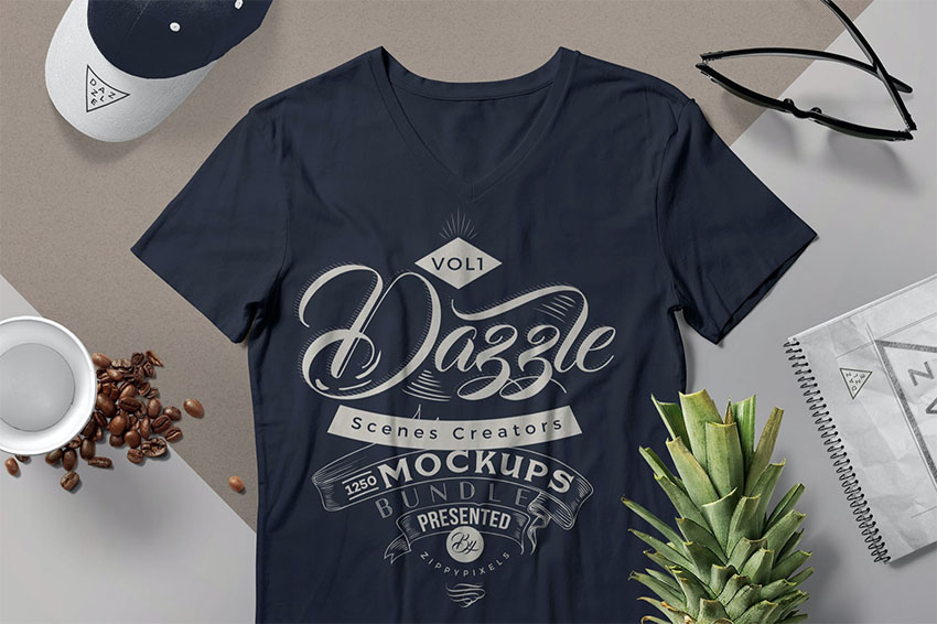 Premium Quality T-Shirt Mockup Scenes