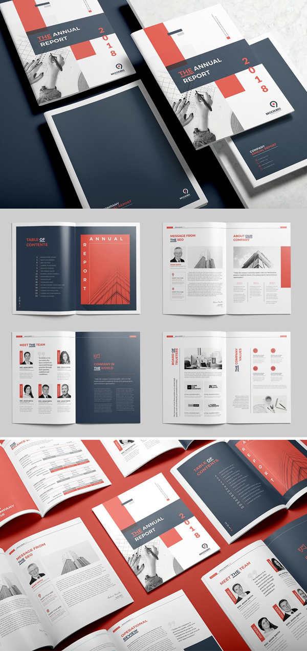 The Red Annual Report Template