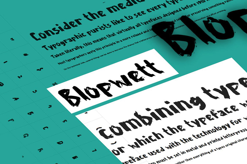 Blopwett Zombie Movie Font