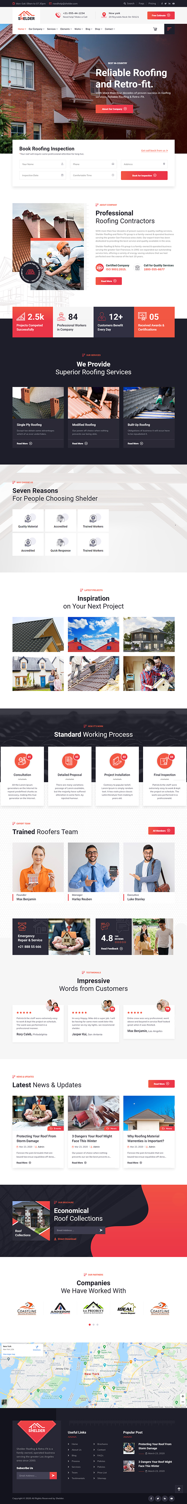 Shelder - Roofing Services WordPress Theme + RTL