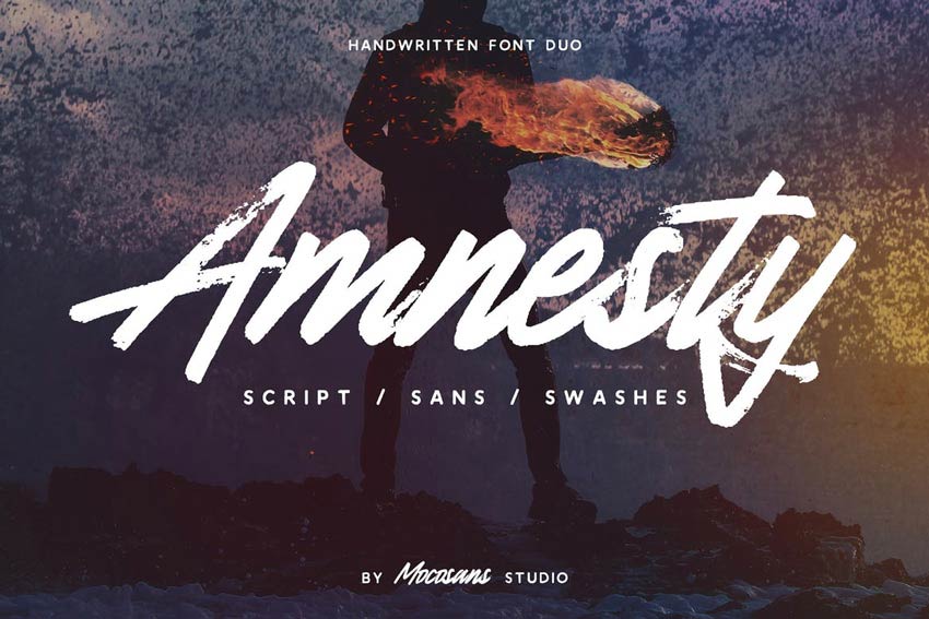 Amnesty - Handwritten Font Duo