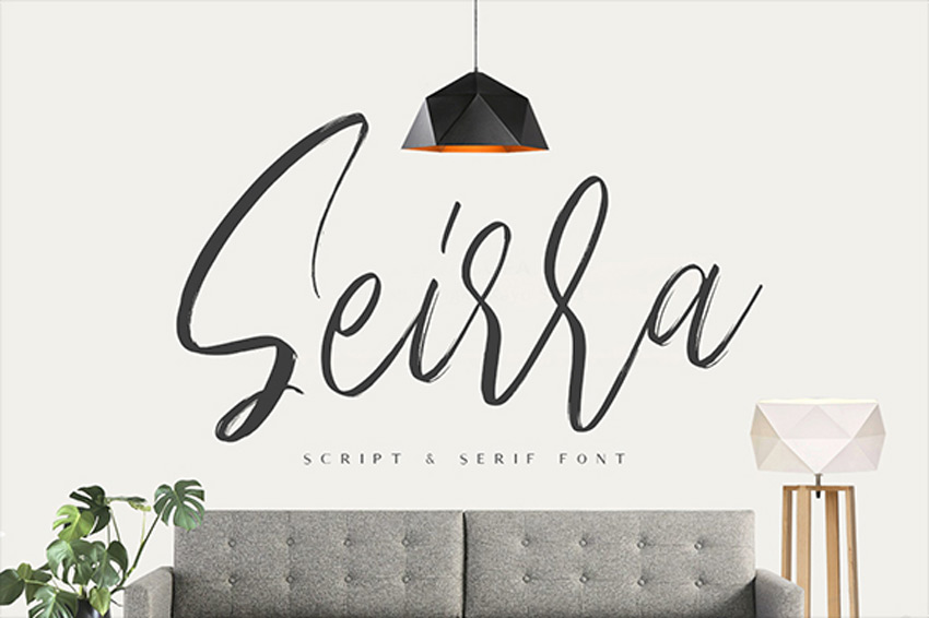 Seirra Script and Serif Font 