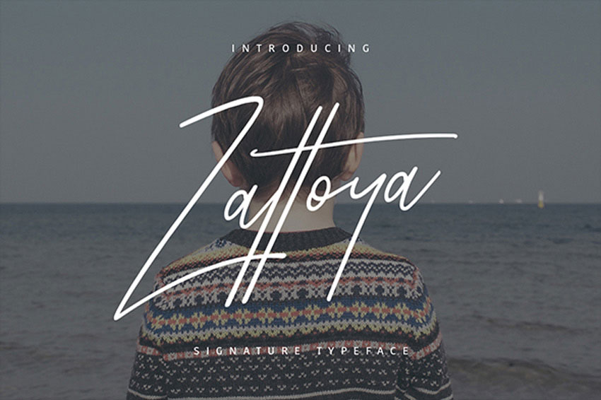 Zattoya Signature Typeface