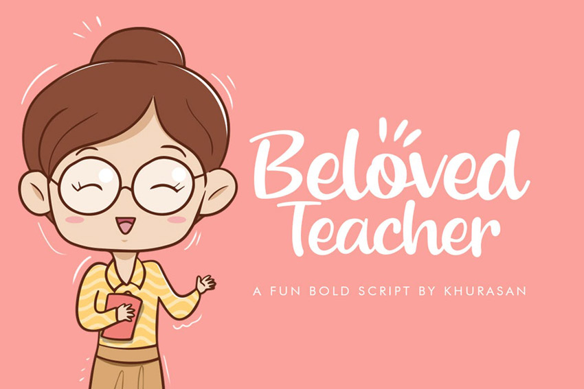 Beloved Teacher Script Font