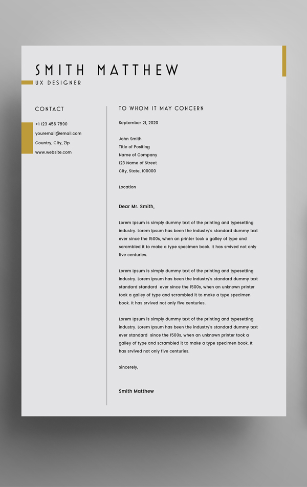Free CV Resume Template + Cover Letter (PSD)