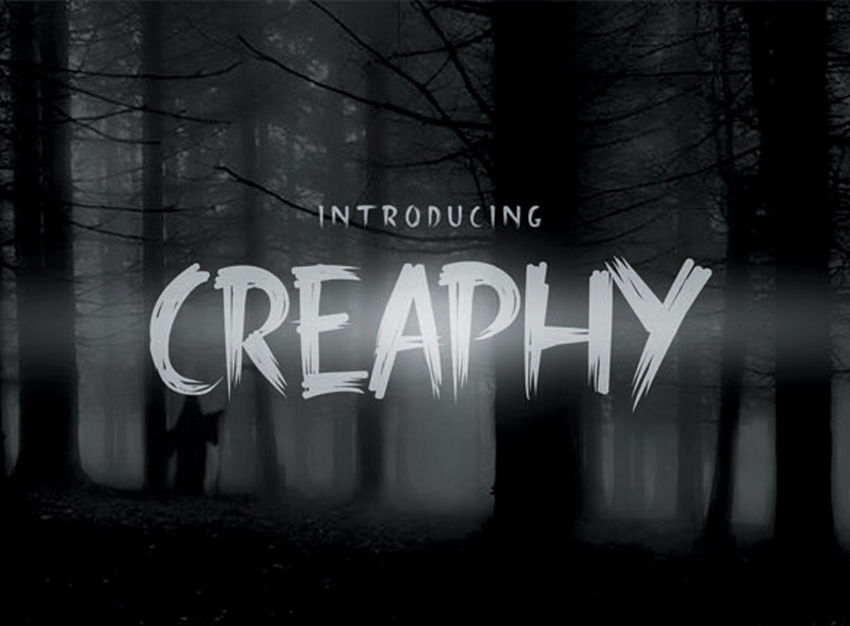 Creaphy Typeface Scary Text Font