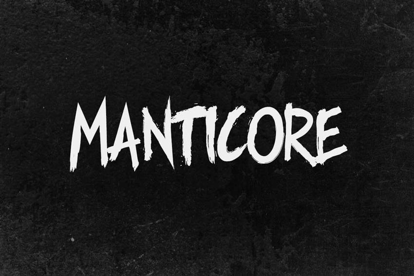 Manticore - Brush Creepy Writing Font