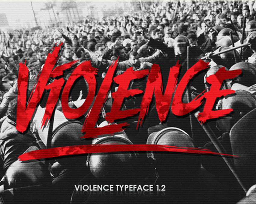 Violence Creepy Writing Font