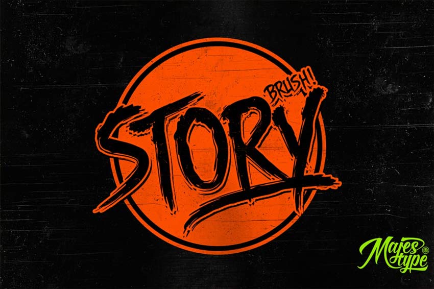 Story Brush Eighties Horror Font