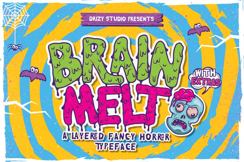 Brain Melt Zombie Movie Font