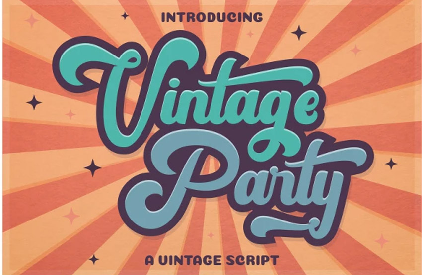 Vintage Party - 80s Retro Font
