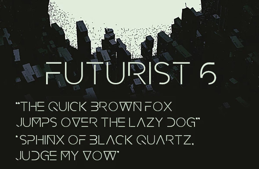 Futurist 6 - Retro Font