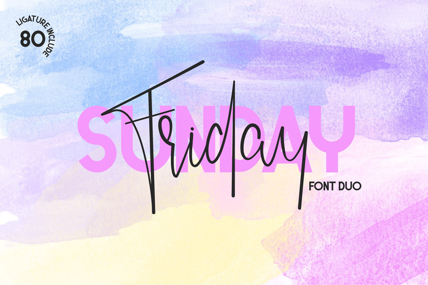 Friday Sunday Font Duo 