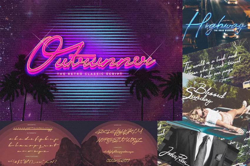 Outrunner 80s Retro Script