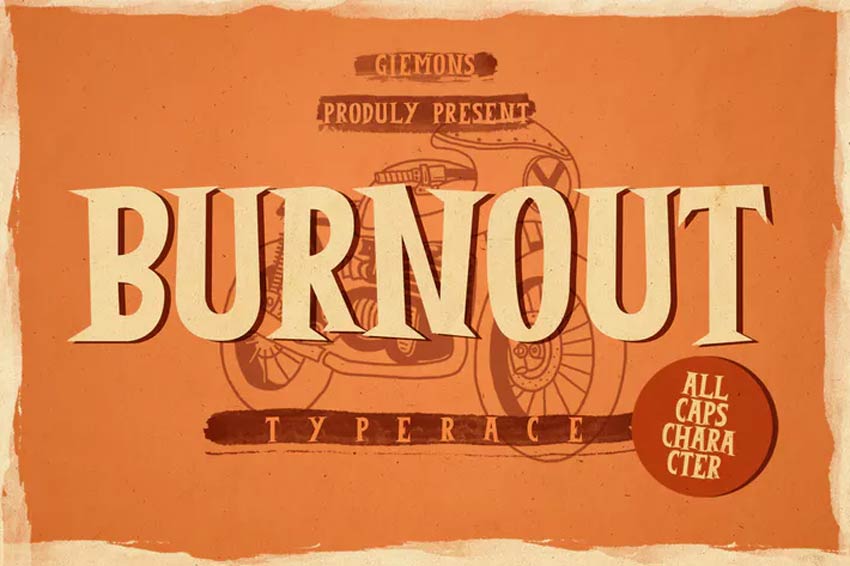 Burnout 80s Font