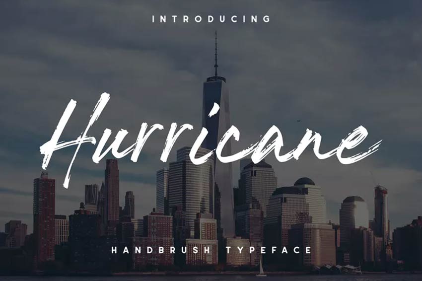 The Hurricane Handbrush 80s Font