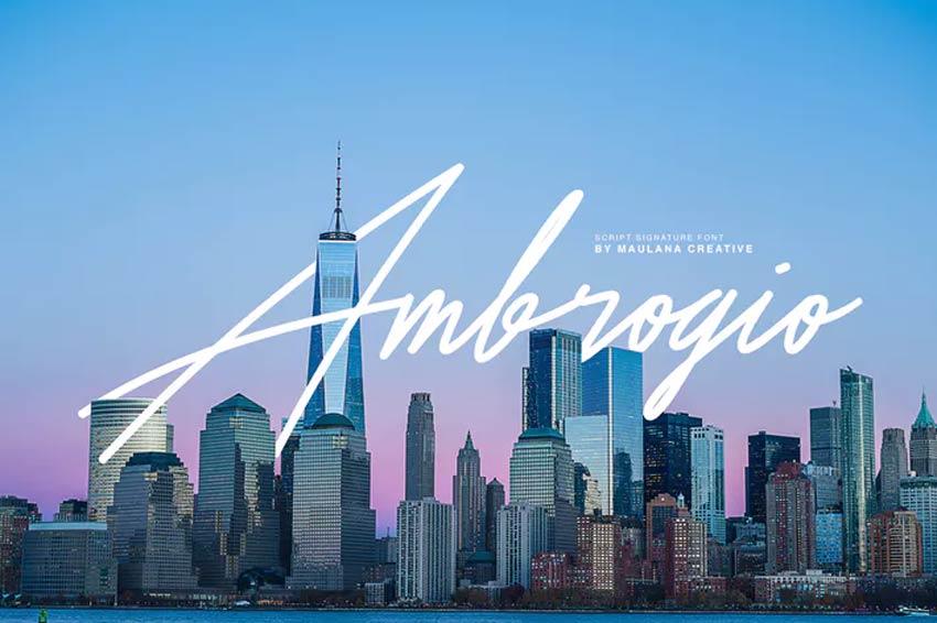 Ambrogio Signature Font