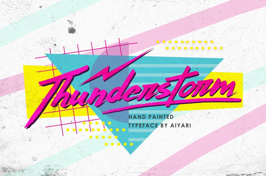 Thunderstorm Retro Font