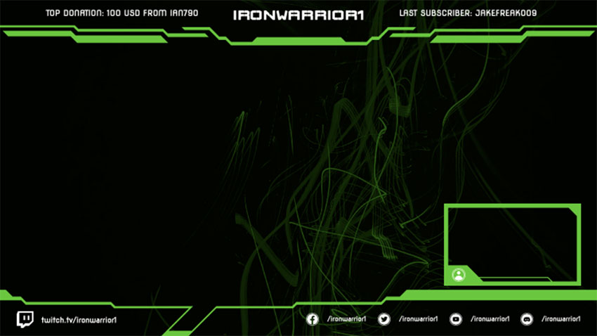 Eerie Twitch Overlay Template With Web Frame